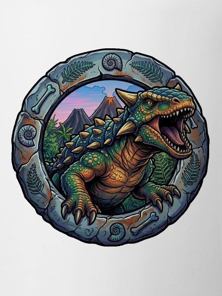 Ankylosaurus im Vulkanring