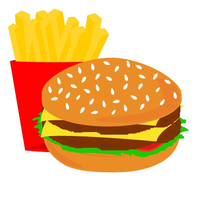 Burger Pommes Food Lover Gift Gift Idea