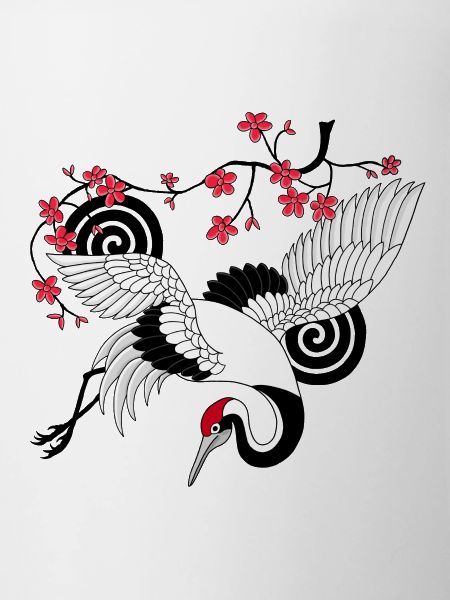 Crane bird of luck