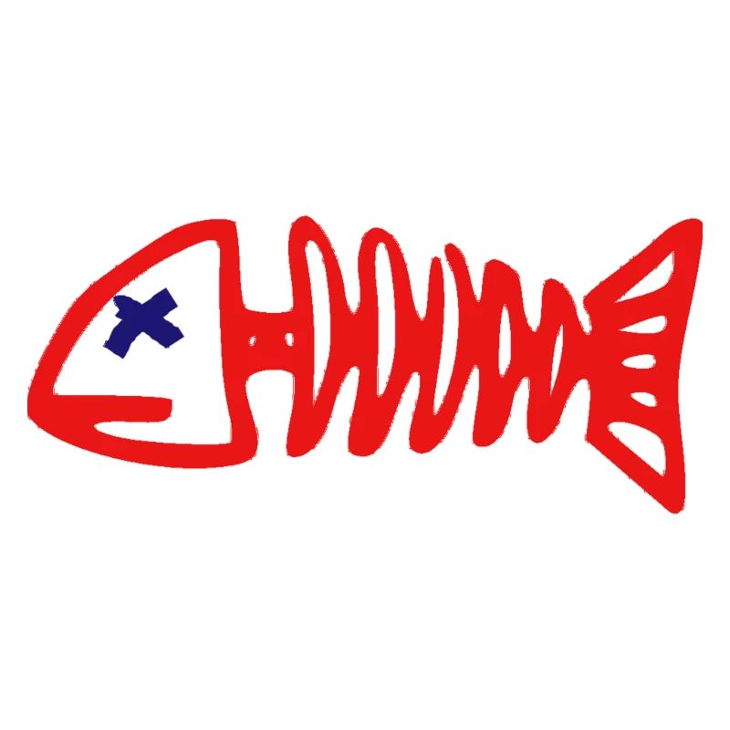 Fisch fish skelett witzig