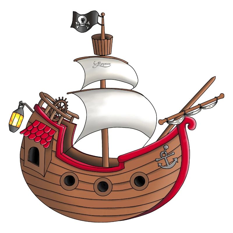 Funny pirate ship
