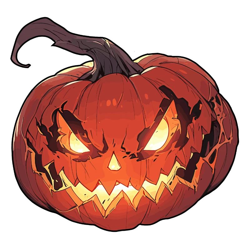 Eerie Glowing Jack-o'-Lantern.