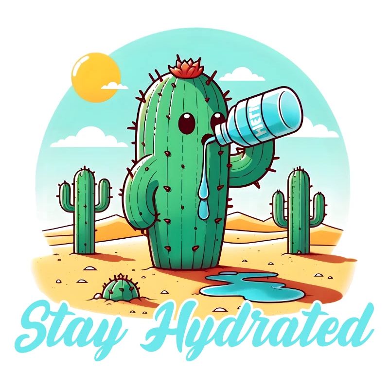 Cactus Restez hydraté