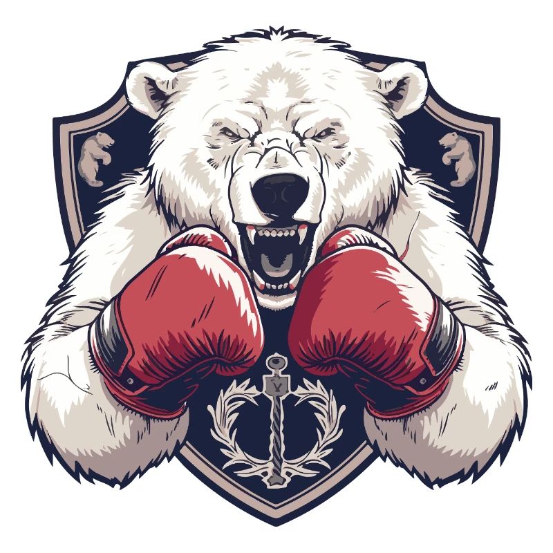 Polar Bear Polar Bear Boxer MMA Logo