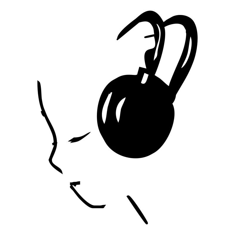 Fille, musique, écouteurs