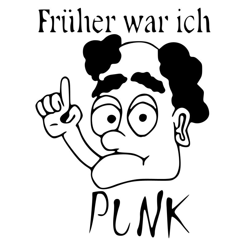 Alter Punk mit Glatze