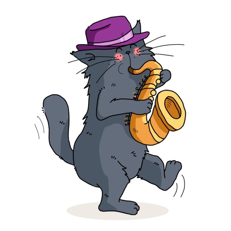 Mrou le chat saxophoniste