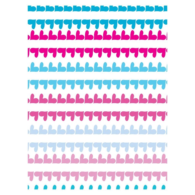 PINK BLUE HEARTS PATTERN