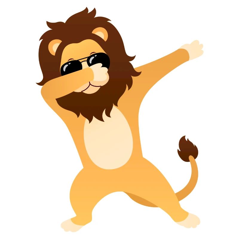 Dabbing Lion With Sunglasses - Cool Gift