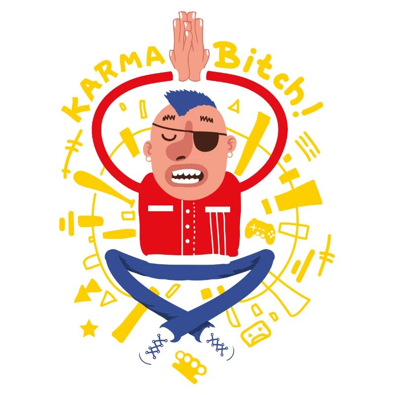 Meditating punk