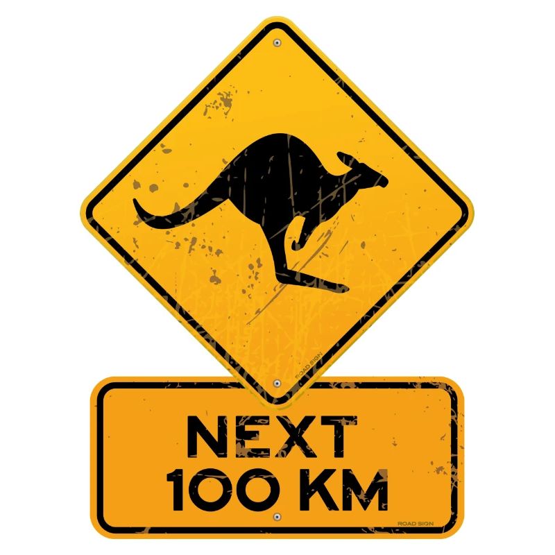 panneau de signalisation de l'australie kangoo
