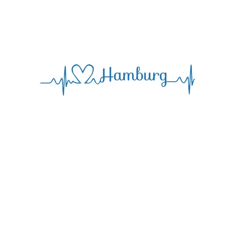 Battement de coeur de Hambourg en bleu