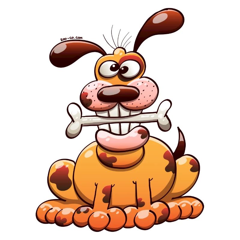 Dog Posing with a Bone