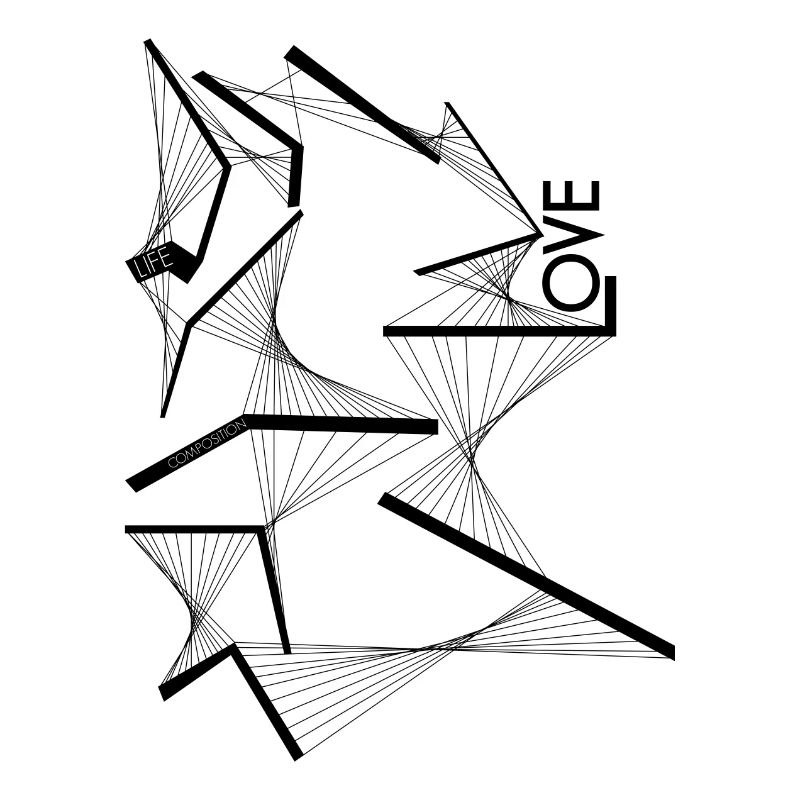 LOVE - Abstract lines || poster