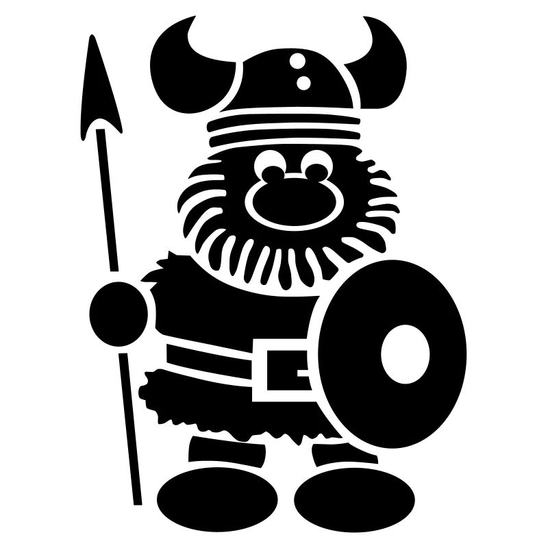 Funny little viking warrior