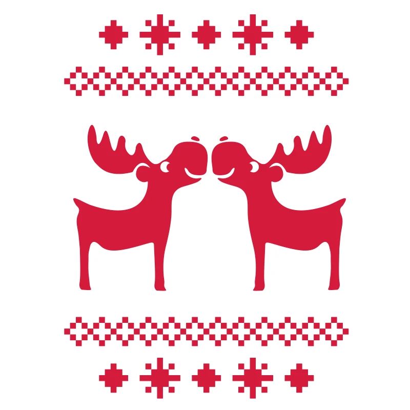 Moose reindeer deer christmas Norwegian pattern