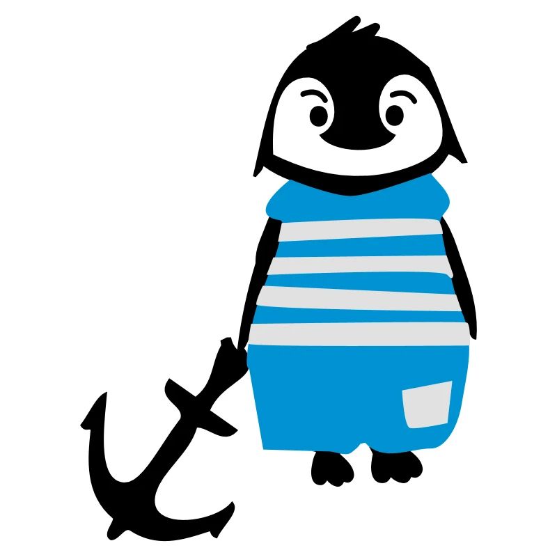 Pôle sud de pingouin et de l'ancre