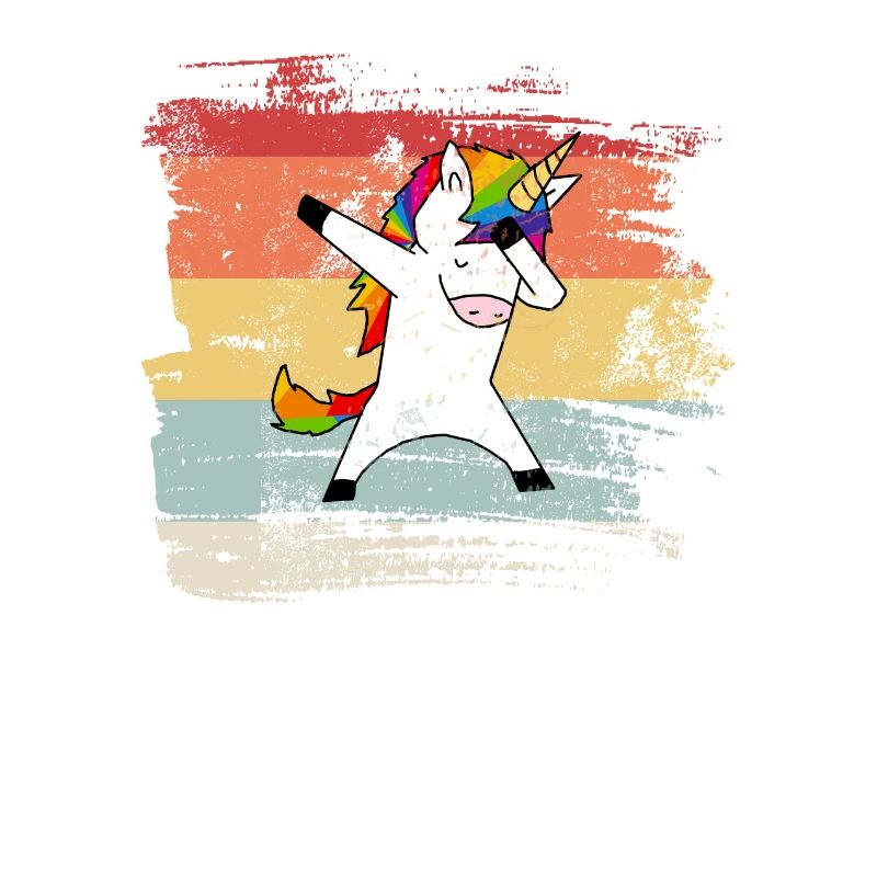 Einhorn Vintage Einhorn Regenbogen Dab Dabben