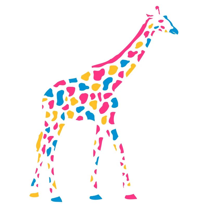 Giraffe Afrika Savanne Bunte Farbe Giraffen Muster