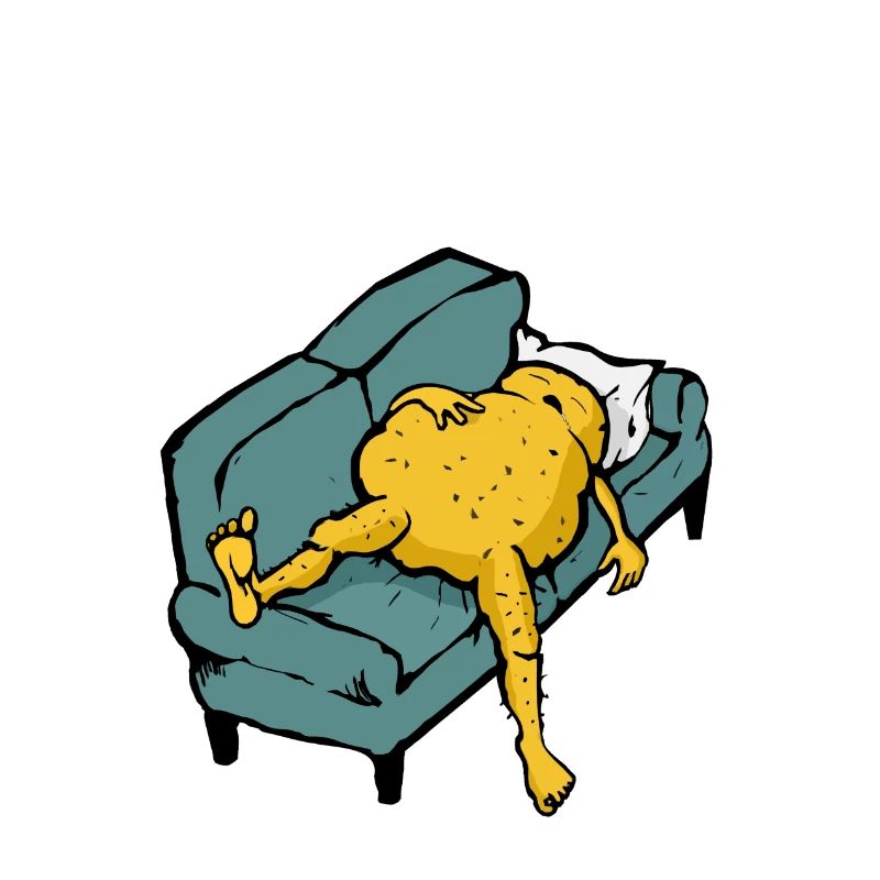 Lazy potato sleeping