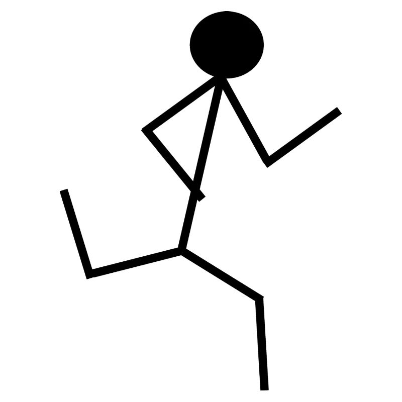 Stickman run schwarz