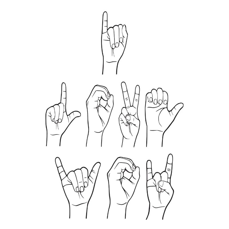 Ich liebe Dich Gebärdensprache Finger Zeichen