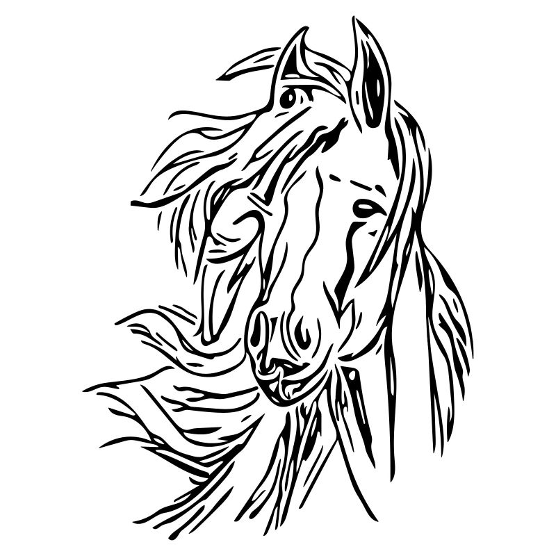Cheval - tête vecteur