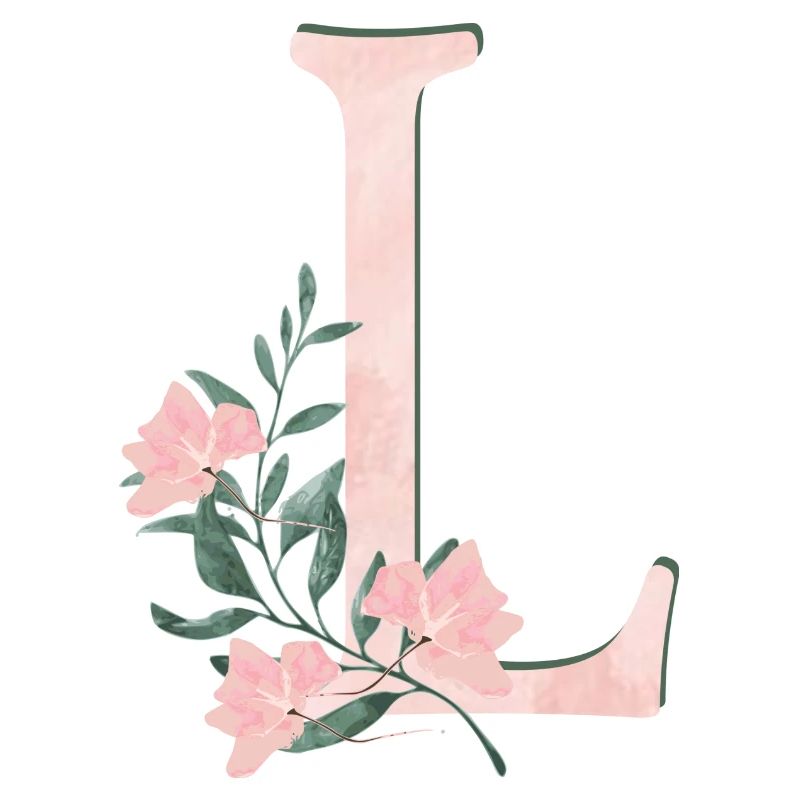 LETTRES L AVEC FLEURS