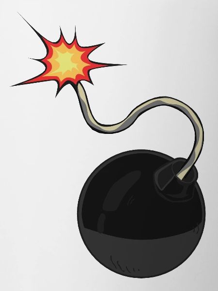 bomb meche drawing flame