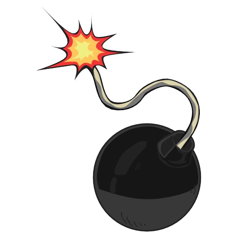 bombe meche dessin flamme