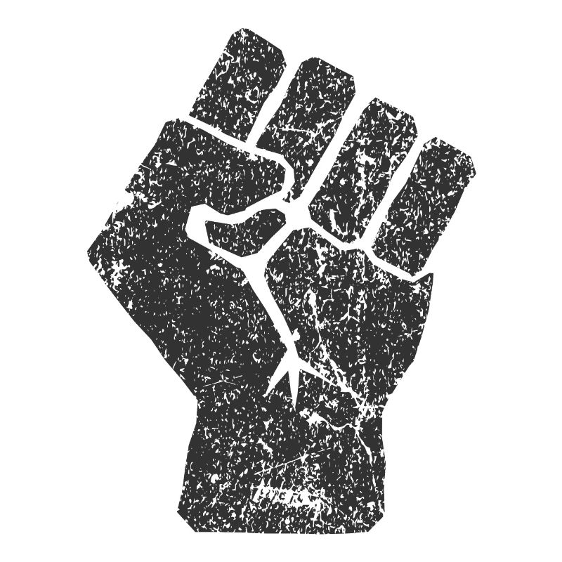 Symbole levé de poing