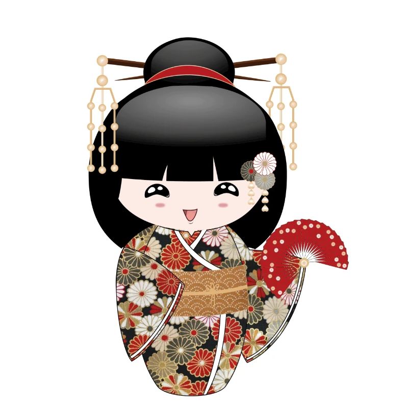 kokeshi éventail