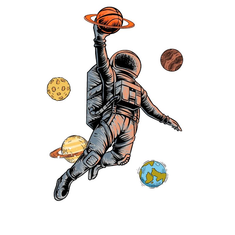 Spaceball Astronaute Basketball Spatial Spatial