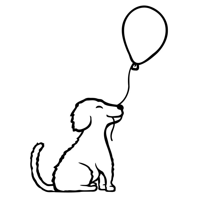 Sitzend Luftballon Hund cool