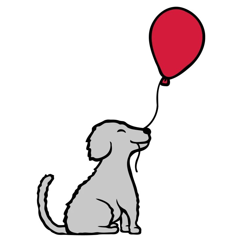 Ballon chien cool assis