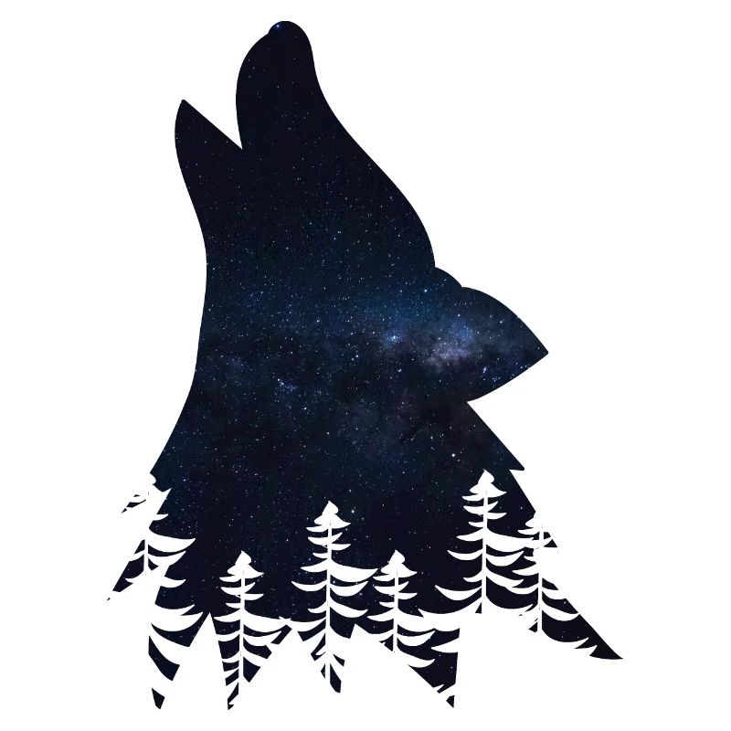 Silhouette de loup