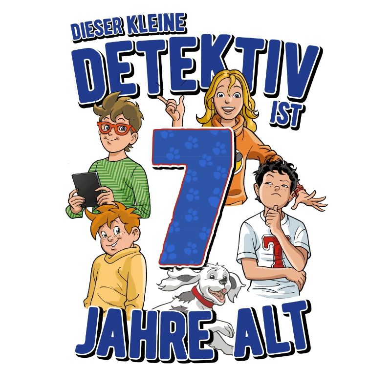 TKKG Junior 7. Geburtstag Sieben Blau Geschenk