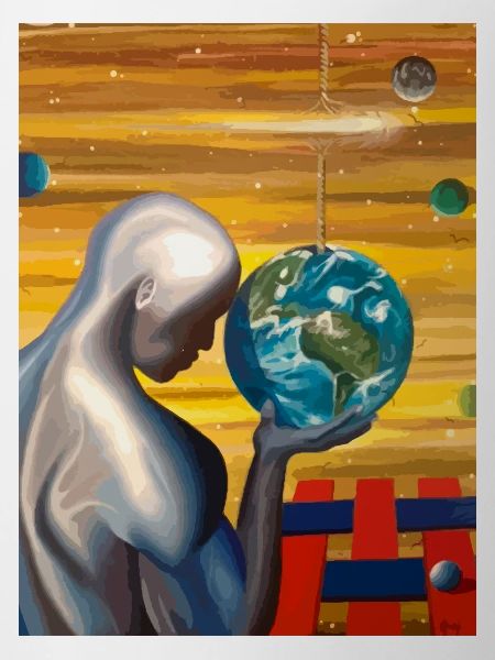 Surreal painting. ''The creator''