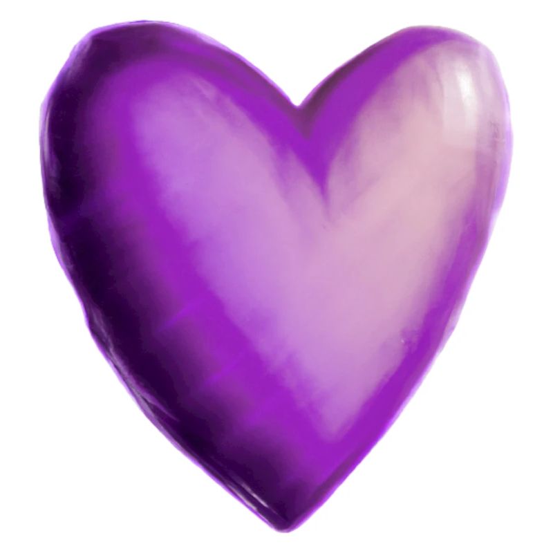 Heart purple violet gift idea