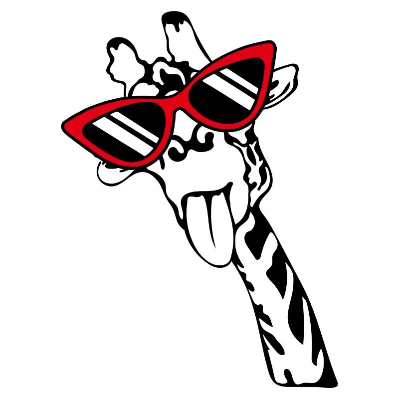 Giraffe mit Brille