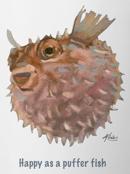 Happy puffer fish