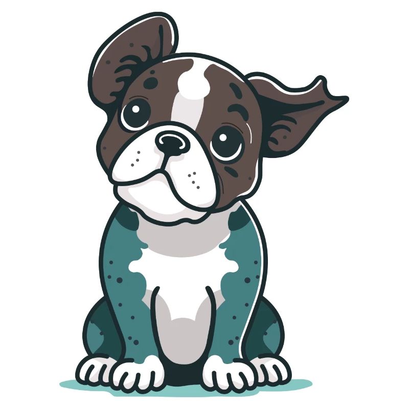 Niedliche Pitbull-Illustration