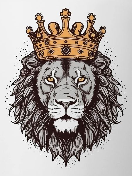Lion with crown
