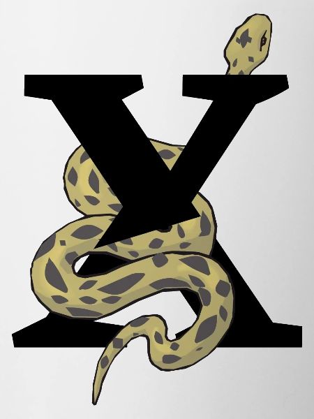 Letter x snake