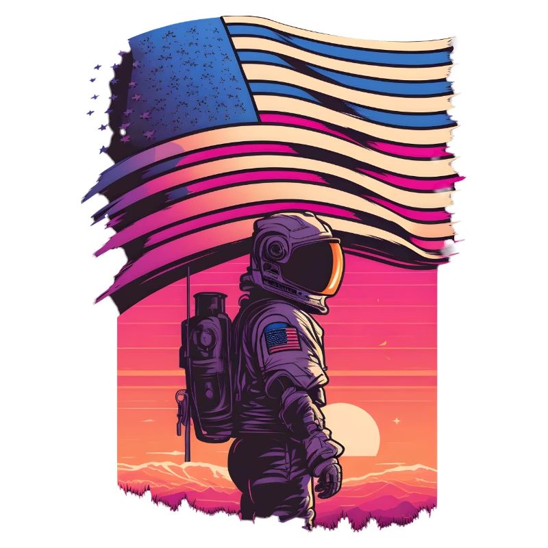 Astronaute américain synthwave