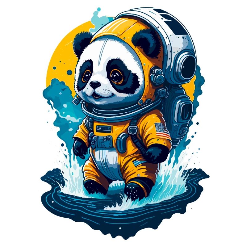 Cute Panda Astronaut