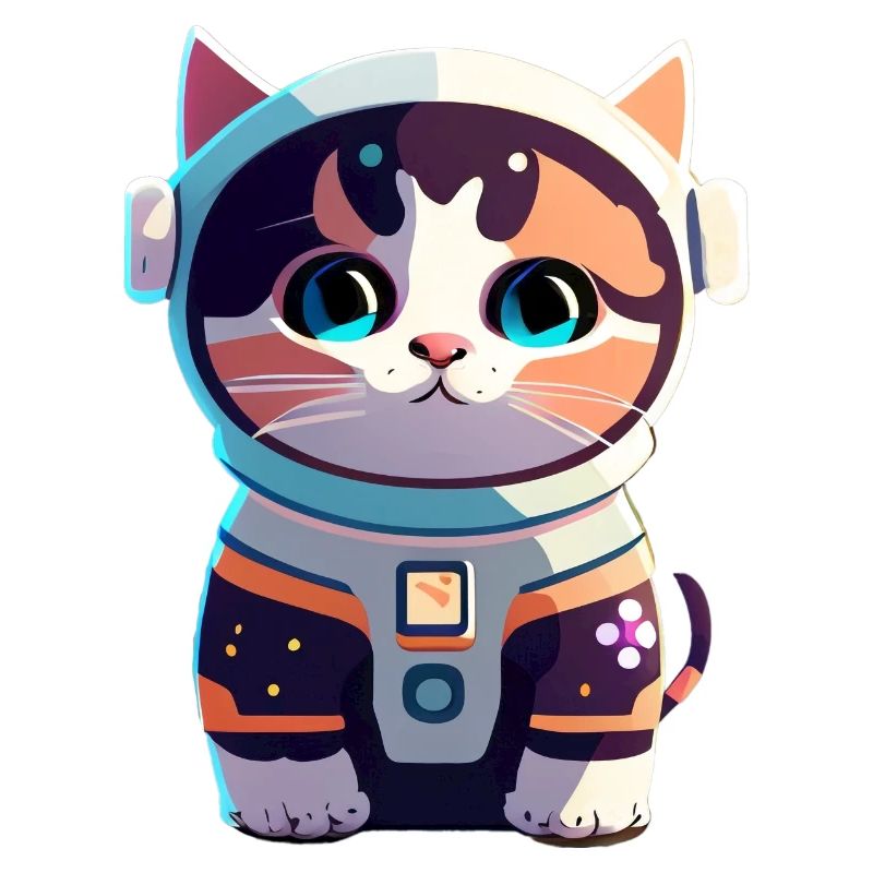 Chatstronaute mignon #5