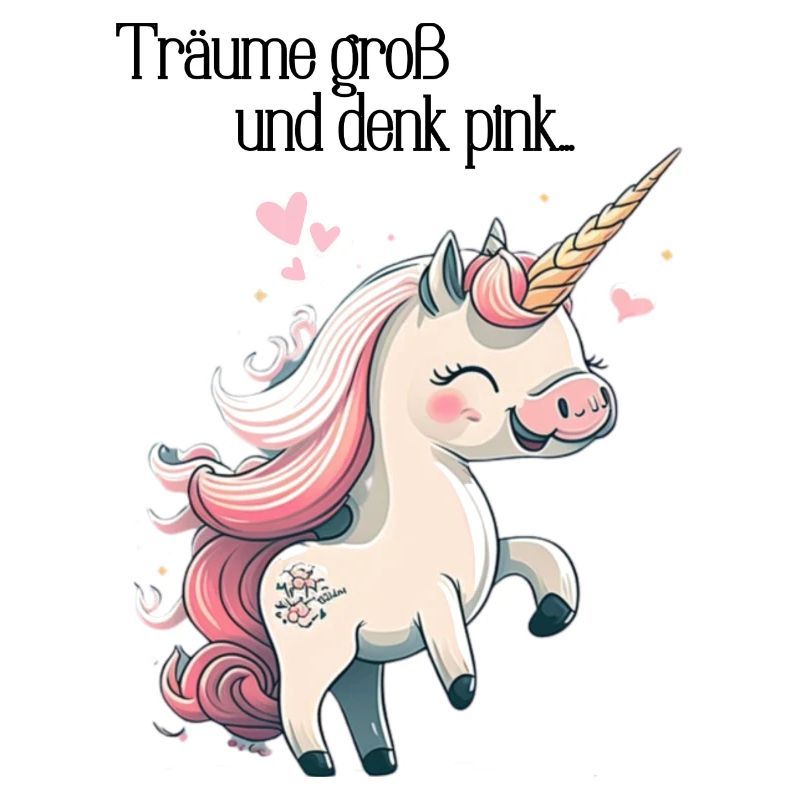 "Träume groß und denk pink" Einhorn-Edition