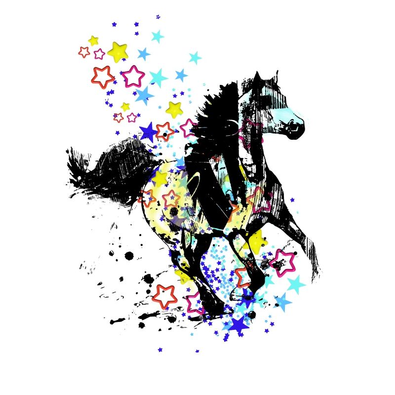 Cheval,Peinture,Coloré,Chevaux,Graffiti,Étoiles