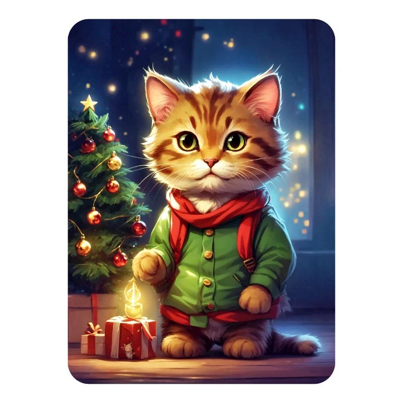 Modèle vierge de chat de Noël 1.5